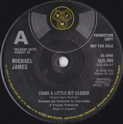 Michael James - Come A Little Bit Closer