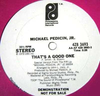Michael Pedicin, Jr - That's A Good One