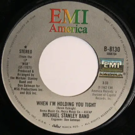 Michael Stanley Band - When I'm Holding You Tight