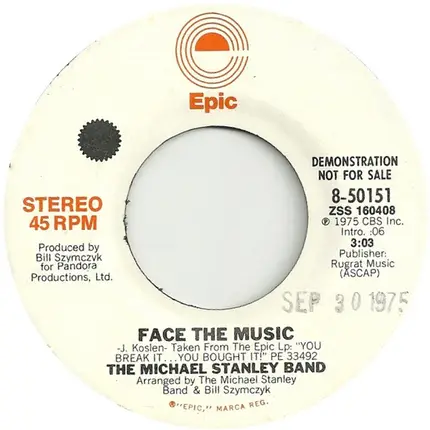 Michael Stanley Band - Face The Music