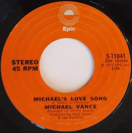 Michael Vance - Jimmy's Girl / Michael's Love Song