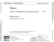 CD - Michael Vetter - Overtones-Instrumental: Silence (Singing Bowls And Voice)