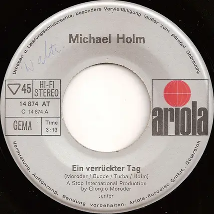 Michael Holm - Ein Verrückter Tag