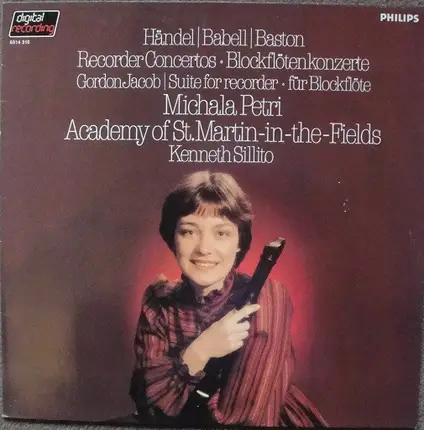 Babell / Händel / Baston / Jacob - Recorder Concertos, Suite For Recorder