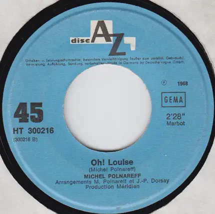 Michel Polnareff - Pipelette / Oh! Louise