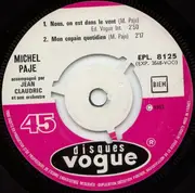 7inch Vinyl Single - Michel Paje - Nous, On Est Dans Le Vent - EP