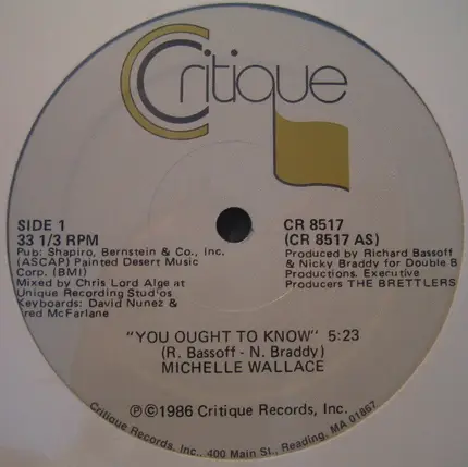 Michelle Wallace - You Ought To Know
