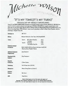 Michelle Wilson - It's My Time (It's My Turn)