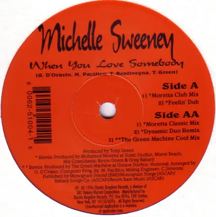 Michelle Sweeney - When You Love Somebody