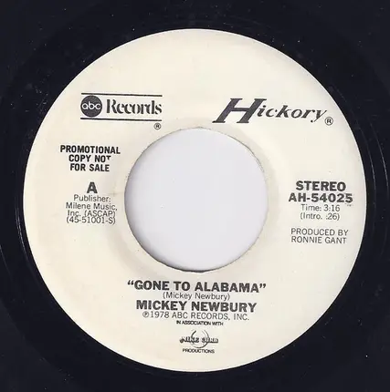 Mickey Newbury - Gone To Alabama