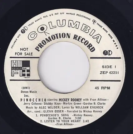 Mickey Rooney - Pinocchio's Song