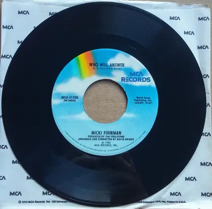 Micki Fuhrman - I Want To Dance All Night Forever / Who Will Answer