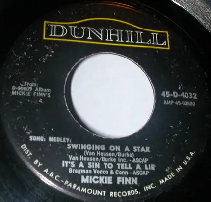 Mickie Finn - Alley Cat / Swinging On A Star, It's A Sin To Tell A Lie