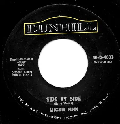 Mickie Finn - Bye Bye Blackbird / Side By Side