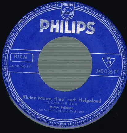 Mieke Telkamp - Fahr Mich In Die Ferne / Kleine Möwe, Flieg' Nach Helgoland
