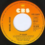 7inch Vinyl Single - Miguel Bosé - Te Amare