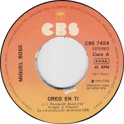 Miguel Bosé - Credo In Te