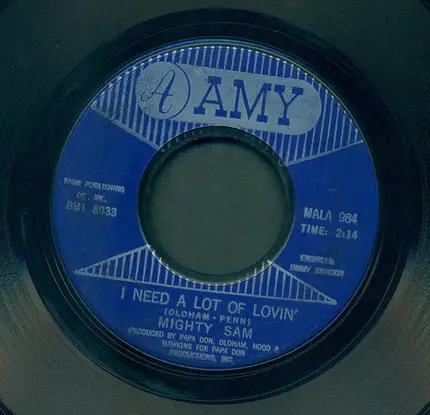Mighty Sam - Talk To Me, Talk To Me / I Need Alot Of Lovin