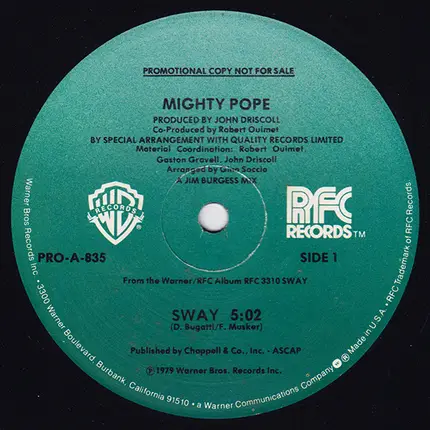 Mighty Pope - Sway / New Orleans