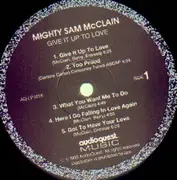 LP - Mighty Sam McClain - Give It Up To Love - 180 grams