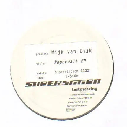 Mijk Van Dijk - Paperwall ep