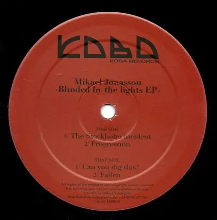 Mikael Jonasson - Blinded By The Lights EP