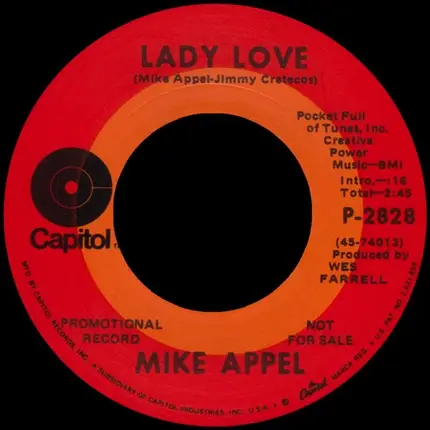 Mike Appel - I'm Gonna Give You Good Lovin' / Lady Love