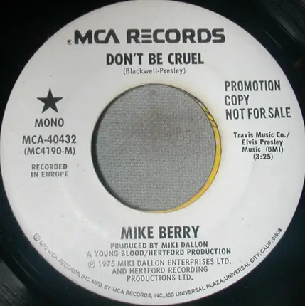 Mike Berry - Don´t Be Cruel