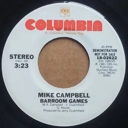 Mike Campbell - Barroom Games