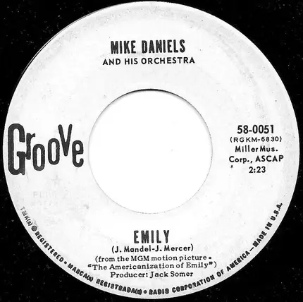 Mike Daniels And His Orchestra - The Youngblood Hawke Theme / Emily