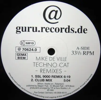 Mike De Ville - Techno Cat (Remixes)