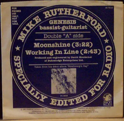 Mike Rutherford - Moonshine / Working In Line