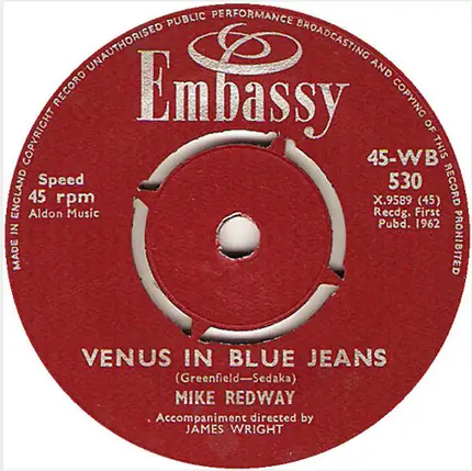 Mike Redway - Oh, Lonesome Me / Venus In Blue Jeans