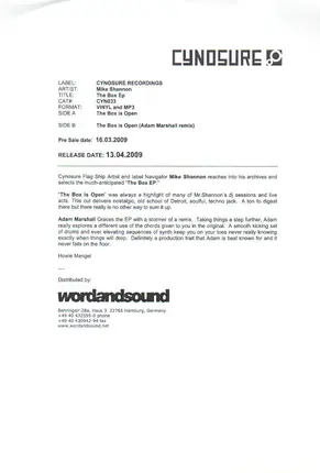 Mike Shannon - The Box EP