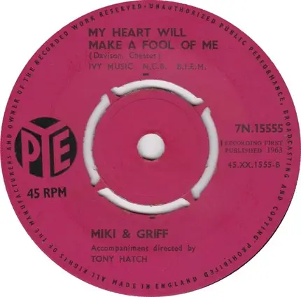 Miki & Griff - I Want To Stay Here / My Heart Will Make A Fool Of Me Again