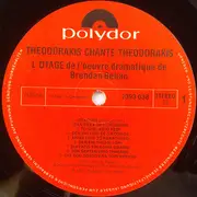 LP - Mikis Theodorakis - Theodorakis Chante Theodorakis L'Otage (De L'Ouvre Dramatique De Brendan Behan)