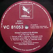 LP - Miklós Rózsa , Frankenland State Symphony Orchestra - Rozsa Conducts Rosza--'Lust For Life' Suite / Background To Violence