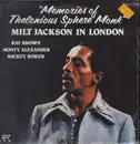 LP - Milt Jackson - Memories Of Thelonoius Sphere Monk - Milt Jackson In London