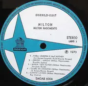 LP - Milton Nascimento - Milton - First Brasilian press with Sandwich Plastic Sleeve