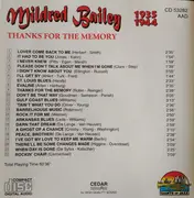 CD - Mildred Bailey - 1935 1944 (Thanks For The Memory)