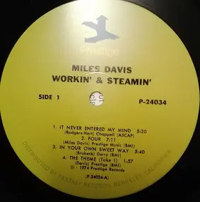 Miles Davis - Workin' And Steamin'