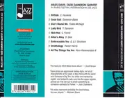 CD - Miles Davis-Tadd Dameron Quintet - In Paris Festival International De Jazz