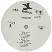 LP - Miles Davis / Stan Getz / Gerry Mulligan / Lee Konitz / Sonny Rollins / Zoot Sims - Conception - Promo