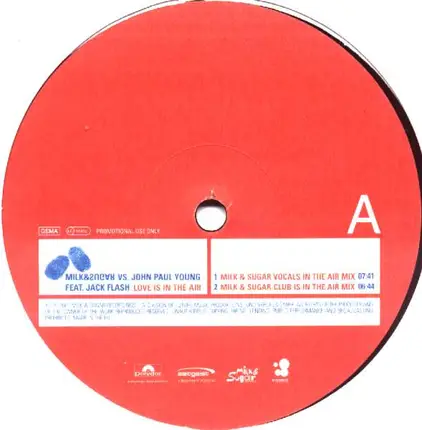 Milk & Sugar vs. John Paul Young - Love is in the air