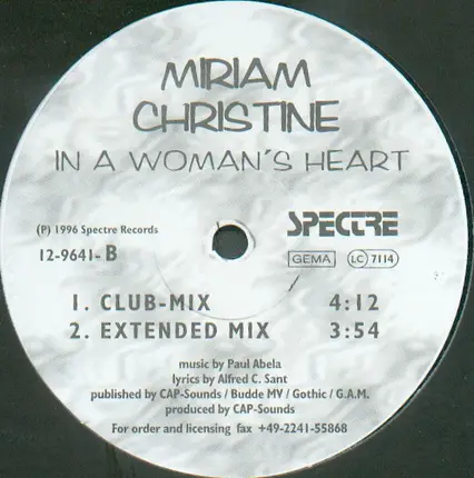Miriam Christine - In A Woman's Heart