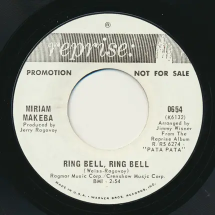 Miriam Makeba - Malayisha / Ring Bell, Ring Bell