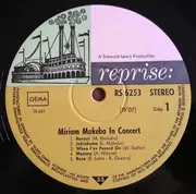 LP - Miriam Makeba - In Concert