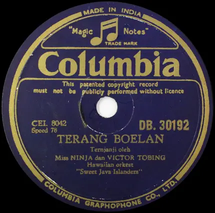 Miss Ninja , Victor Tobing , Ismail - Gitaar Berboenji / Terang Boelan