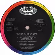 LP - Missing Persons - Color In Your Life
