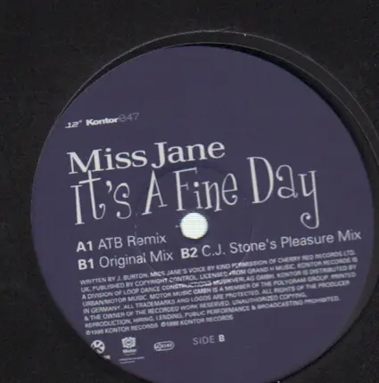 Miss Jane - It s A Fine Day